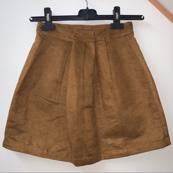 Suede Button Up Skirt - Picture 3 of 3